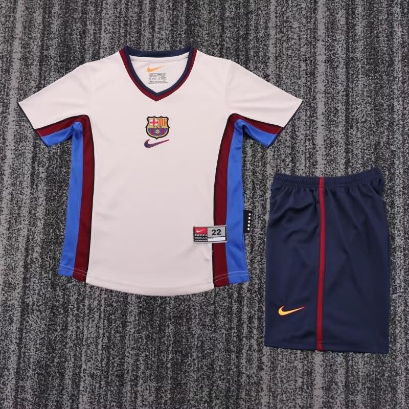 Barcelona 1998/01 Kids Away Soccer Jersey And Shorts