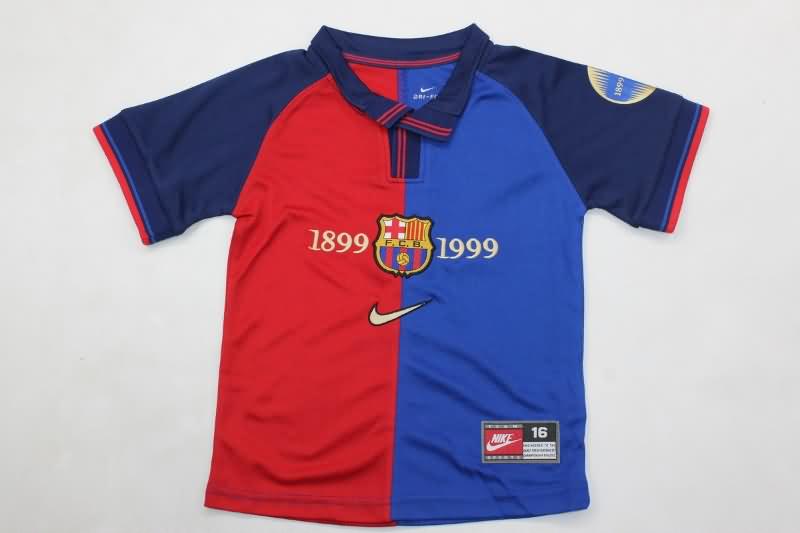 Barcelona 1999/00 Kids Home Soccer Jersey And Shorts