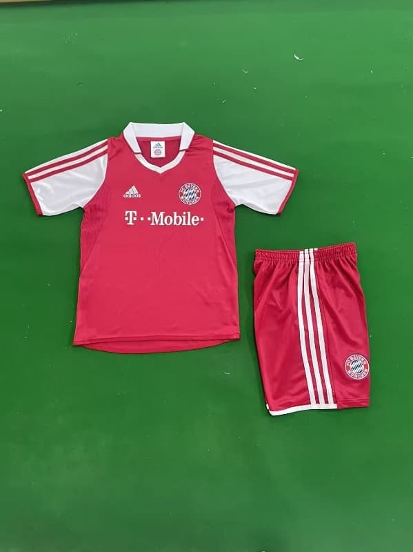 Bayern Munich 2003/04 Kids Home Soccer Jersey And Shorts