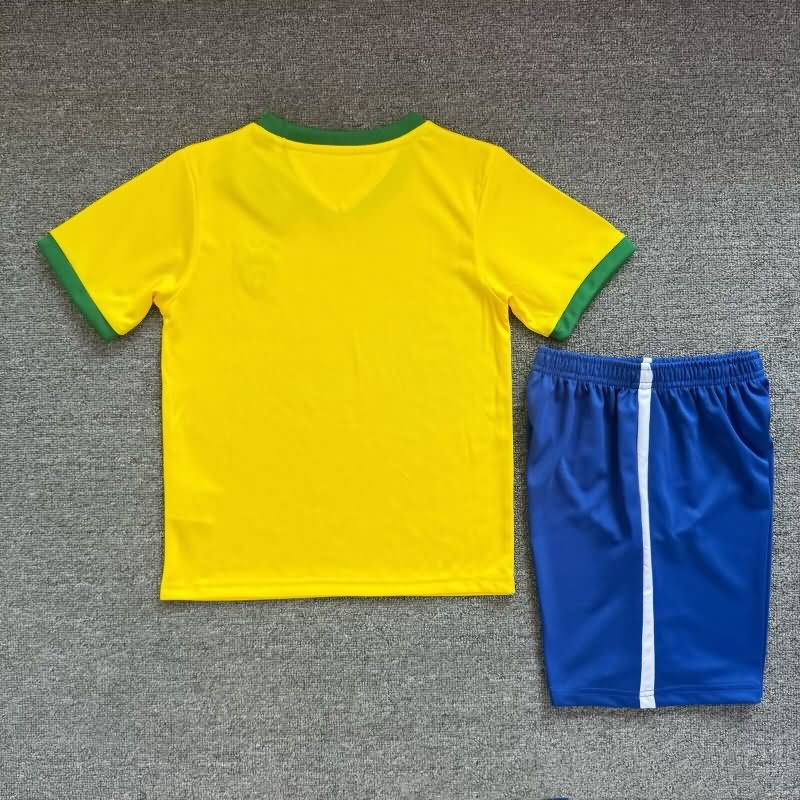 Brazil 1970 Kids Home Soccer Jersey And Shorts