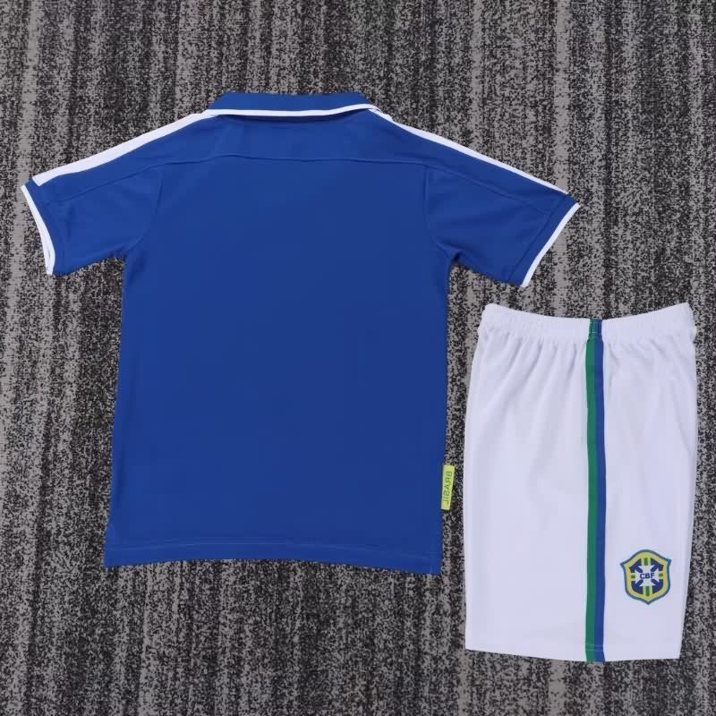 Brazil 1997 Kids Away Soccer Jersey And Shorts