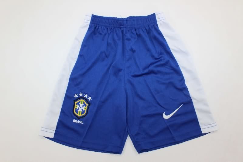 Brazil 1998 Kids Home Long Sleeve Soccer Jersey And Shorts