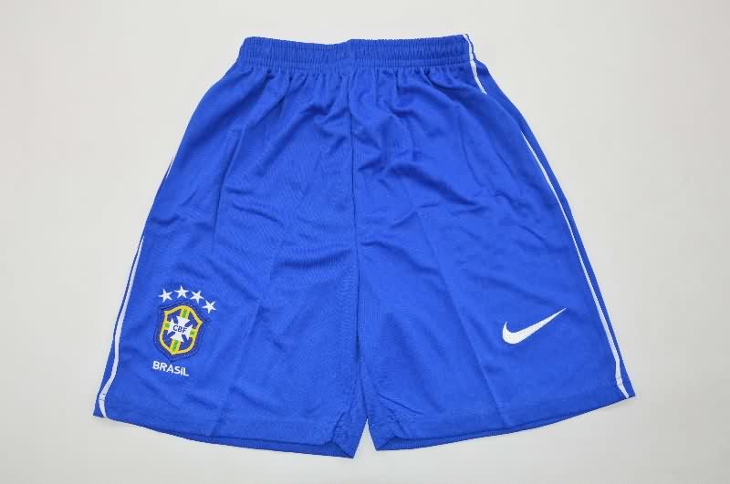 Brazil 2002 Kids Home Long Sleeve Soccer Jersey And Shorts