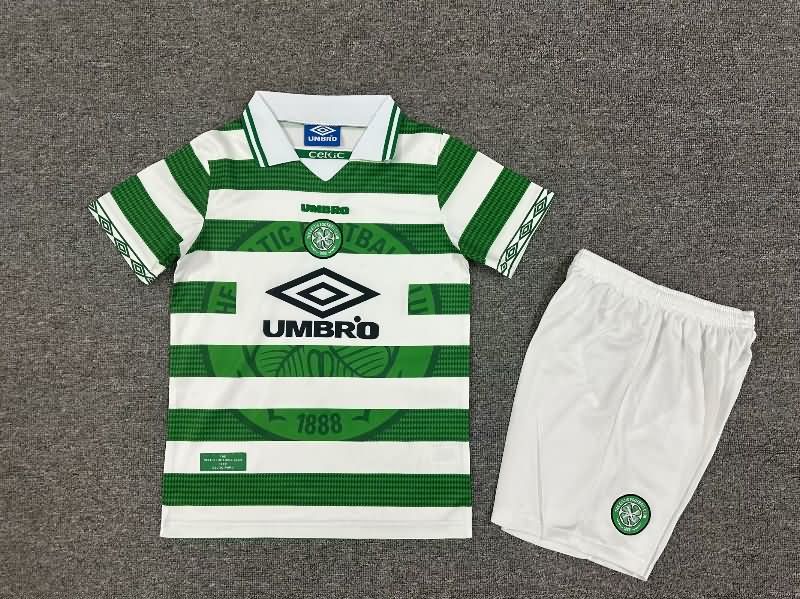Celtic 1997/99 Kids Home Soccer Jersey And Shorts