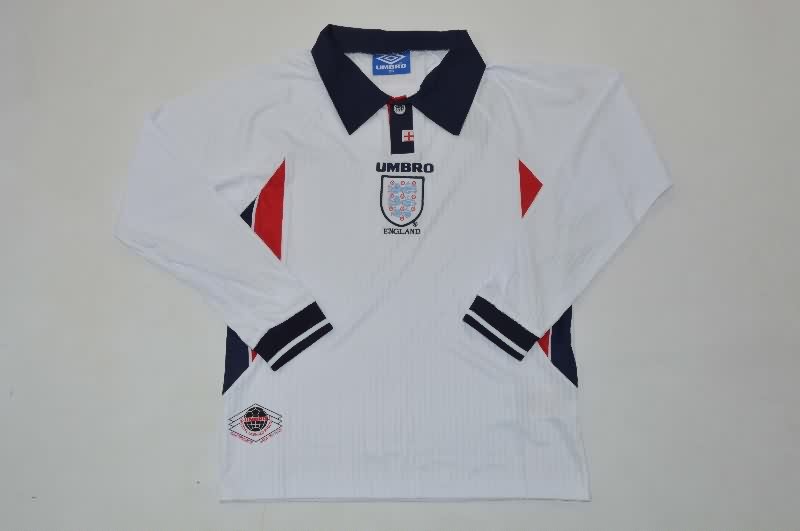 England 1998 Kids Home Long Sleeve Soccer Jersey And Shorts