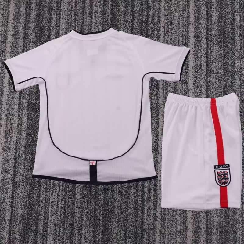 England 2002 Kids Home Soccer Jersey And Shorts
