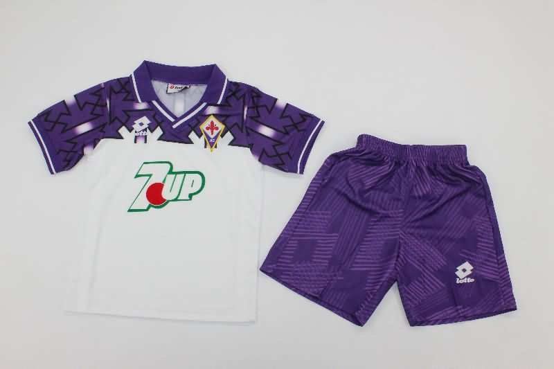 Fiorentina 1992/93 Kids Away Soccer Jersey And Shorts