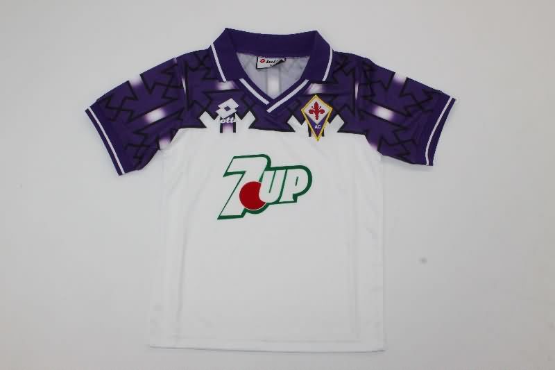 Fiorentina 1992/93 Kids Away Soccer Jersey And Shorts