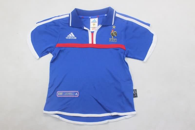 France 2000 Kids Home Soccer Jersey And Shorts