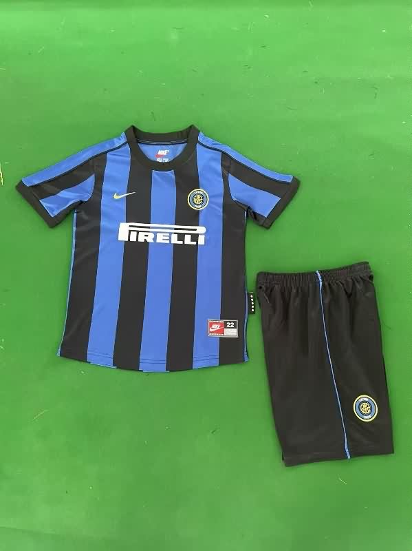 Inter Milan 1999/00 Kids Home Soccer Jersey And Shorts