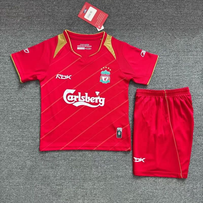 Liverpool 2005/06 Kids Home Soccer Jersey And Shorts