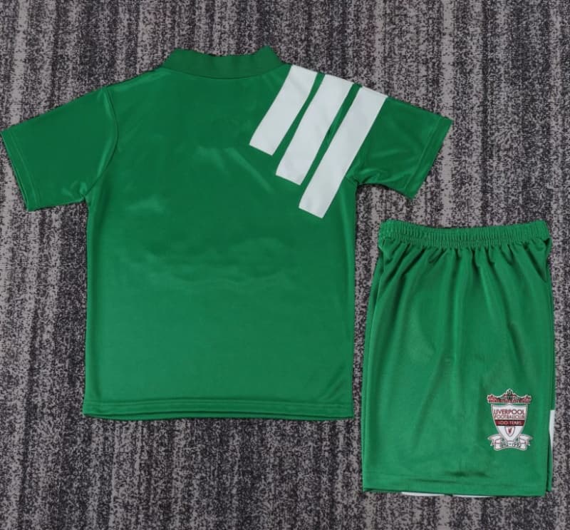 Liverpool 1992/93 Kids Away Soccer Jersey And Shorts