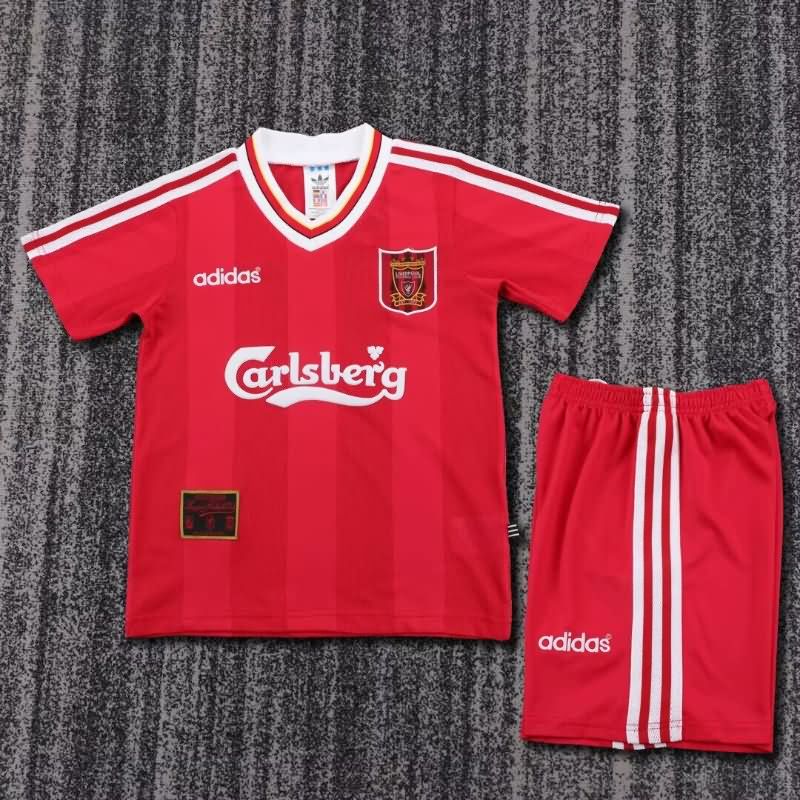 Liverpool 1995/96 Kids Home Soccer Jersey And Shorts