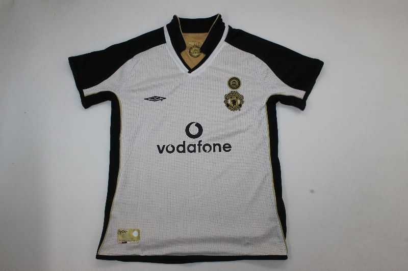 Manchester United 2001/02 Kids Away Soccer Jersey And Shorts