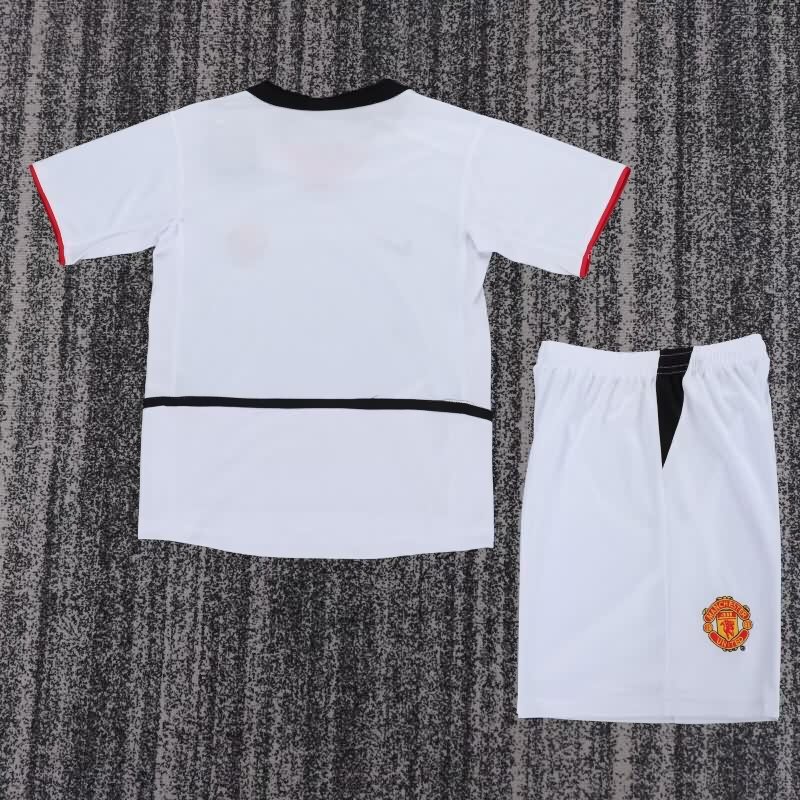 Manchester United 2002/03 Kids Away Soccer Jersey And Shorts