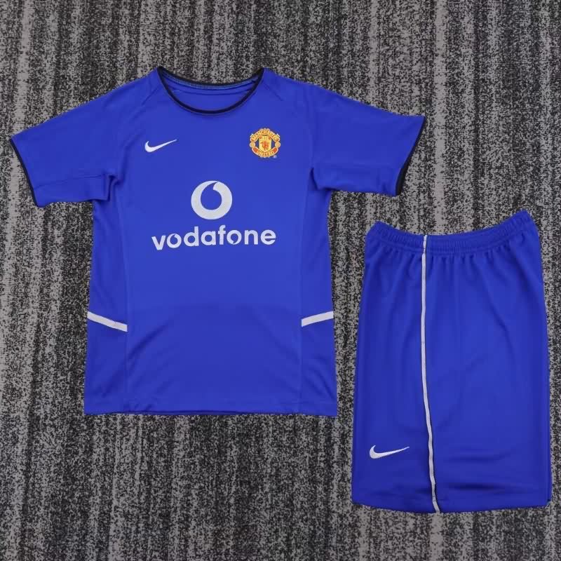 Manchester United 2002/03 Kids Third Soccer Jersey And Shorts