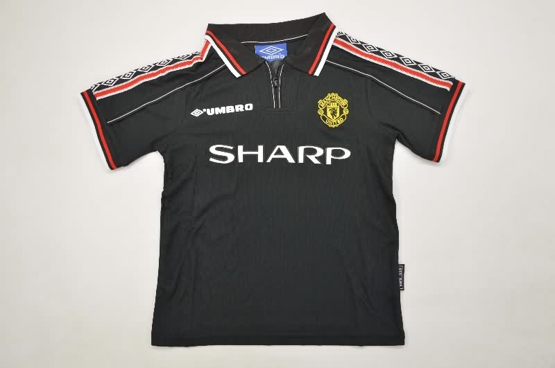 Manchester United 1999 Kids Black Soccer Jersey And Shorts