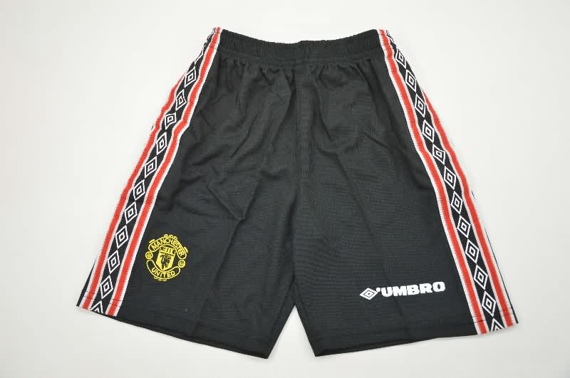 Manchester United 1999 Kids Black Soccer Jersey And Shorts