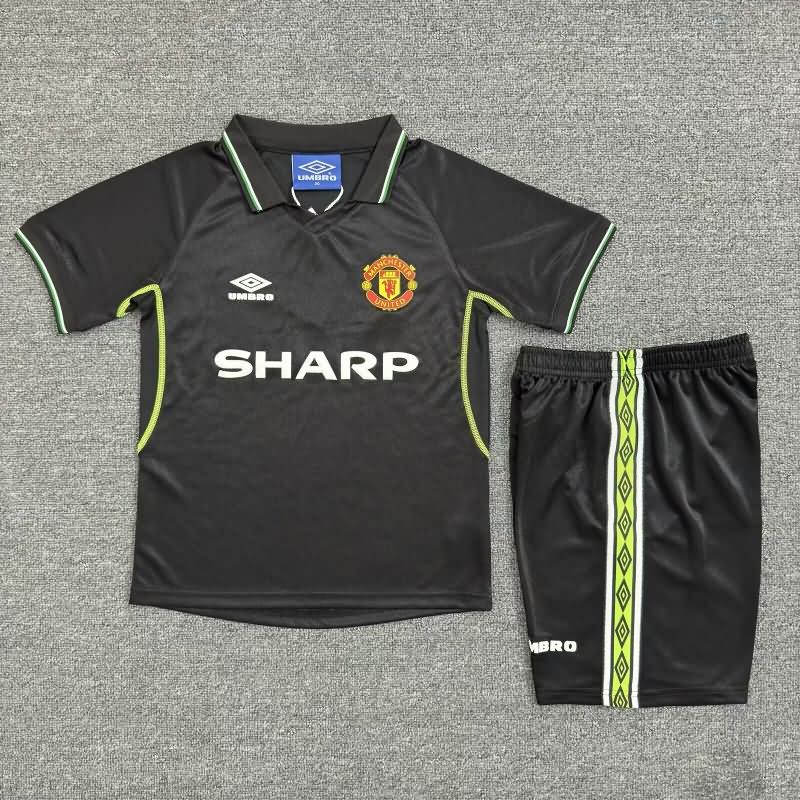 Manchester United 1998/99 Kids Third Soccer Jersey And Shorts