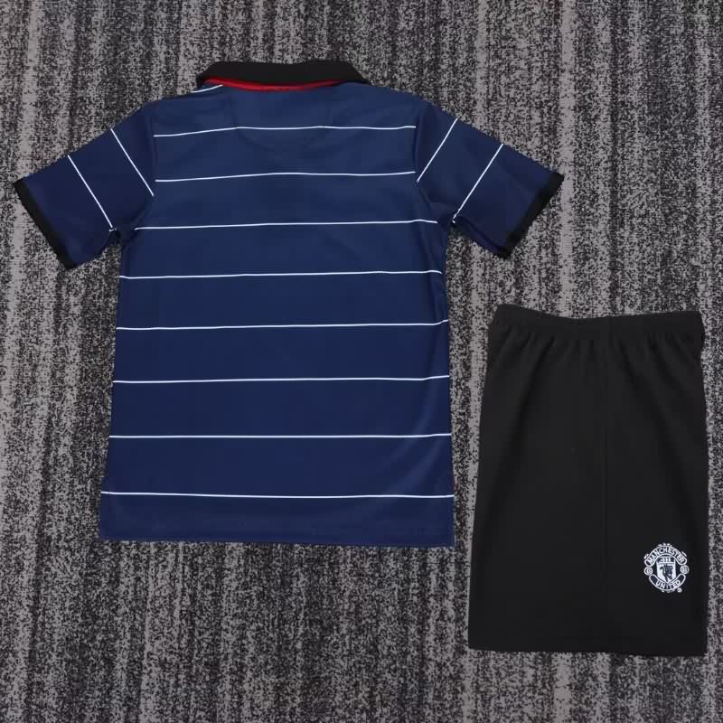 Manchester United 1999/00 Kids Away Soccer Jersey And Shorts