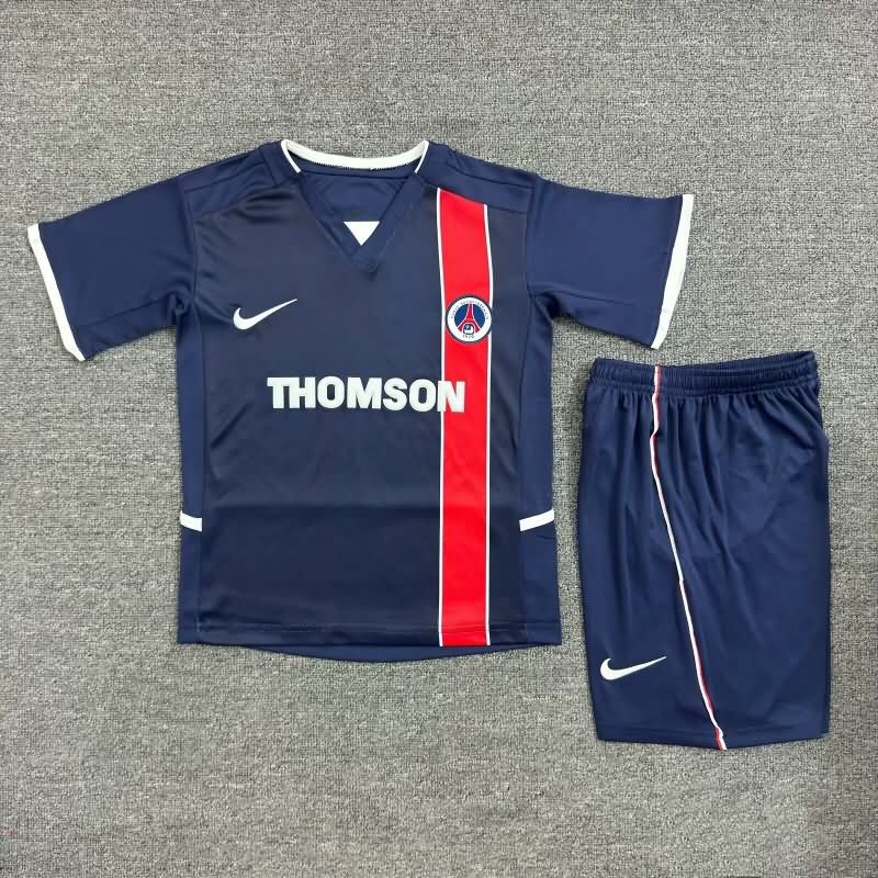 Paris St Germain 2002/03 Kids Home Soccer Jersey And Shorts