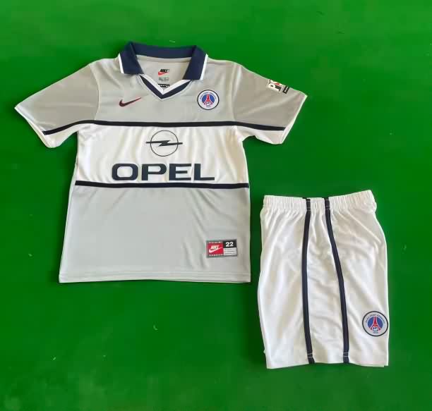 Paris St Germain 1999/01 Kids Away Soccer Jersey And Shorts Paris St Germain 1999/01 Kids Away Soccer Jersey And Shorts