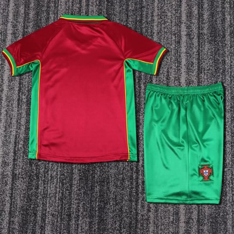 Portugal 1998 Kids Home Soccer Jersey And Shorts