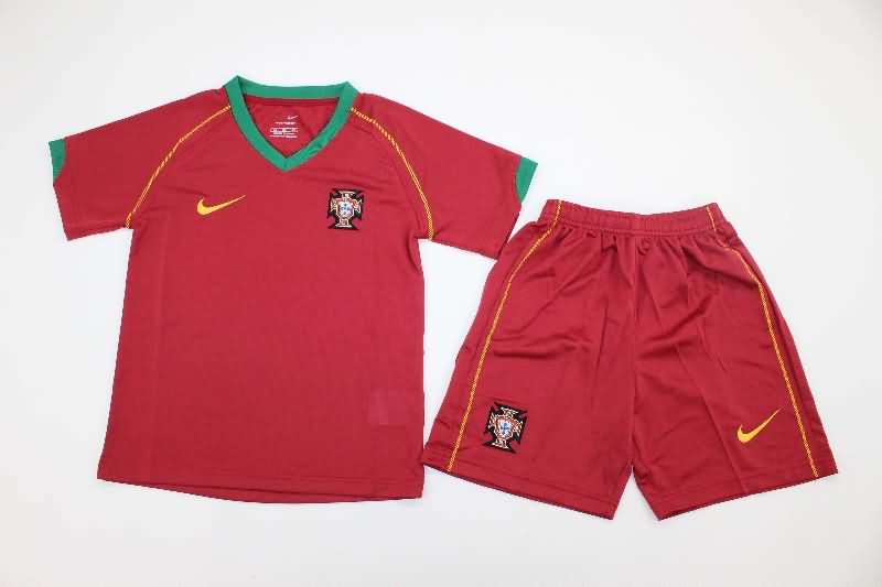 Portugal 2006 Kids Home Soccer Jersey And Shorts