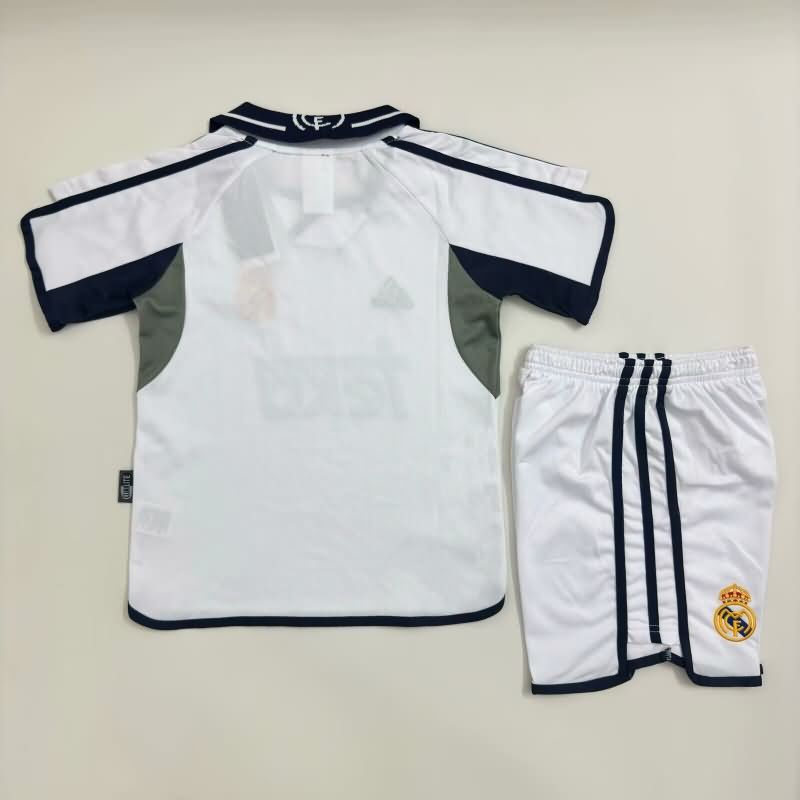 Real Madrid 2000/01 Kids Home Soccer Jersey And Shorts