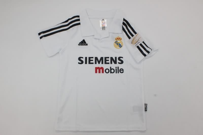 Real Madrid 2002/03 Kids Home Soccer Jersey And Shorts