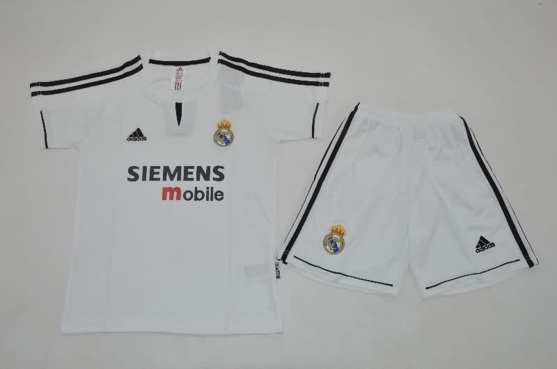Real Madrid 2003/04 Kids Home Soccer Jersey And Shorts Real Madrid 2003/04 Kids Home Soccer Jersey And Shorts