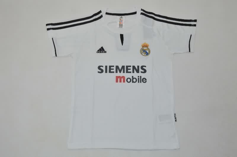 Real Madrid 2003/04 Kids Home Soccer Jersey And Shorts