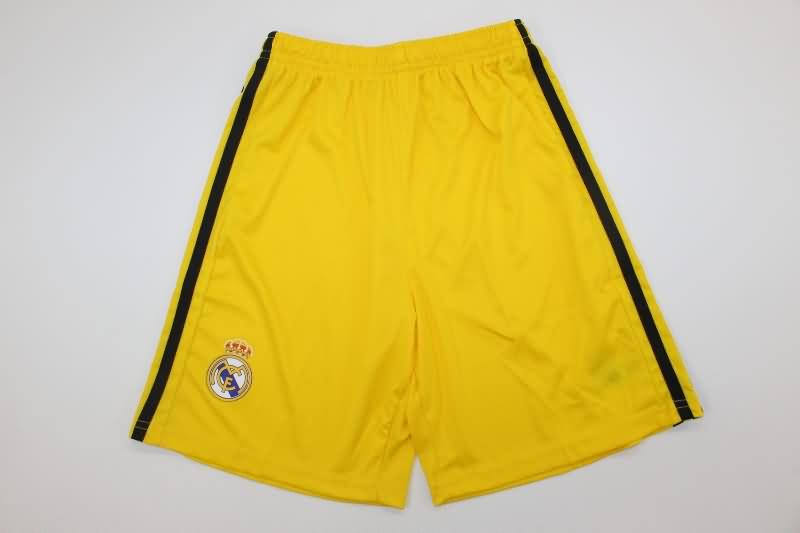 Real Madrid 2011/12 Kids Goalkeeper Yellow Soccer Jersey And Shorts