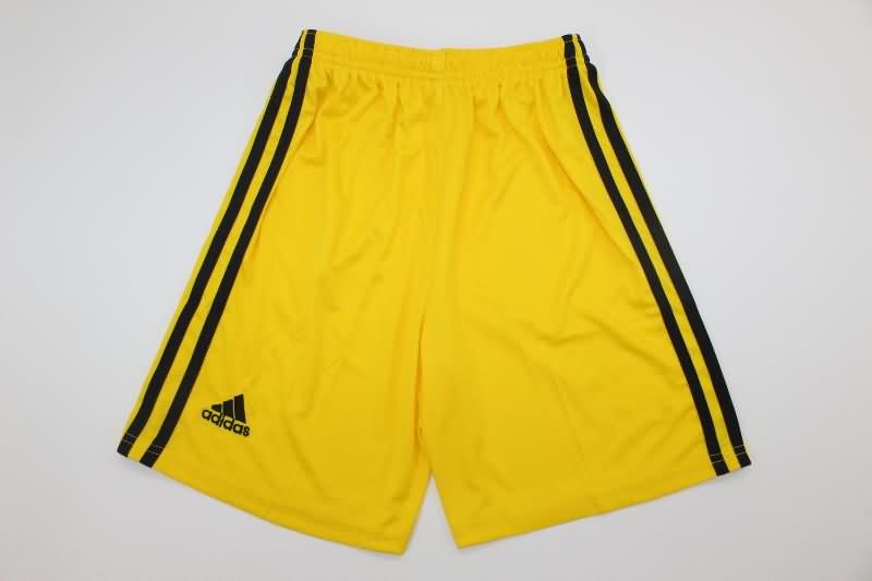 Real Madrid 2011/12 Kids Goalkeeper Yellow Soccer Jersey And Shorts