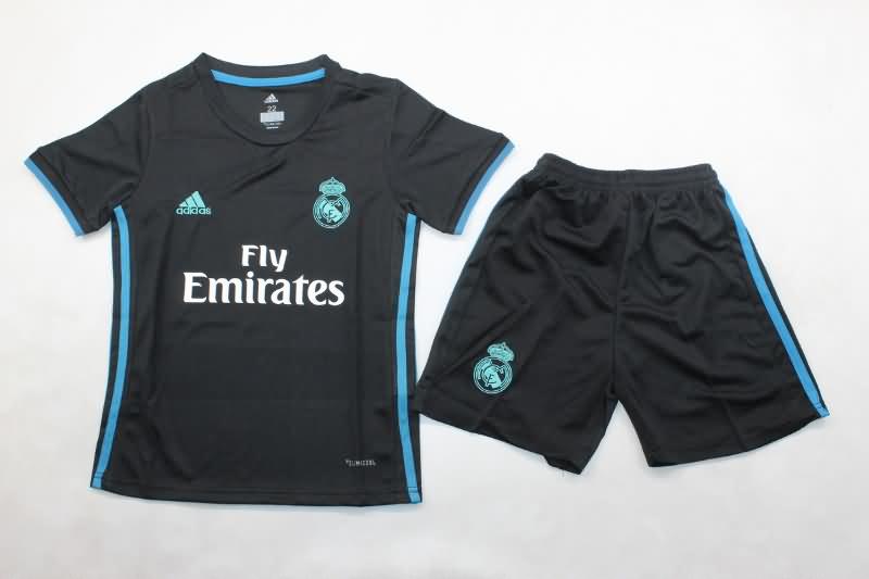 Real Madrid 2017/18 Kids Away Soccer Jersey And Shorts