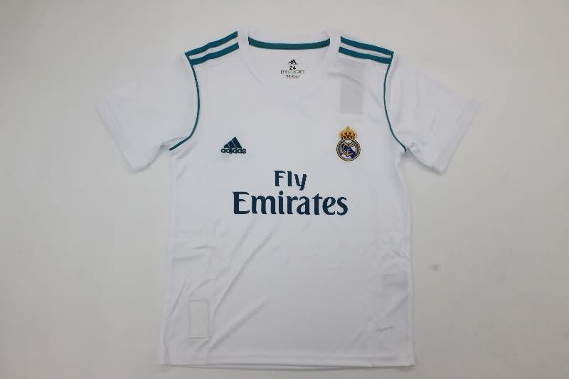 Real Madrid 2017/18 Kids Home Soccer Jersey And Shorts