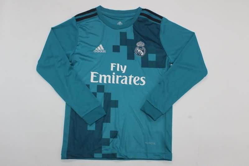 Real Madrid 2017/18 Kids Third Long Sleeve Soccer Jersey And Shorts