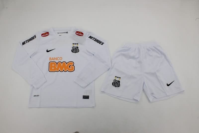 Santos 2011/12 Kids Home Long Sleeve Soccer Jersey And Shorts