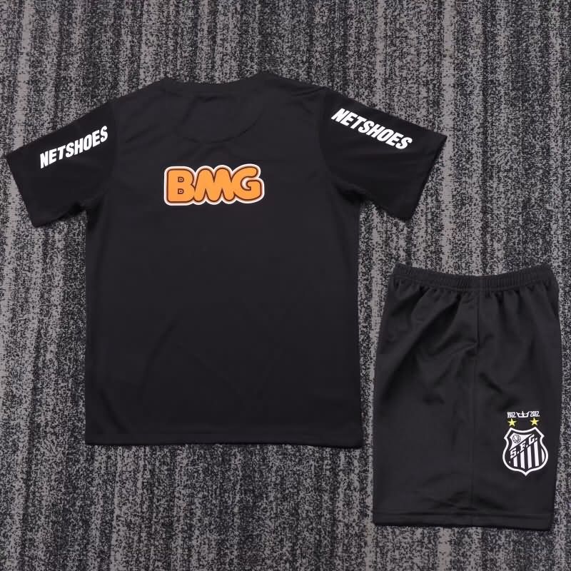 Santos 2012/13 Kids Black Soccer Jersey And Shorts