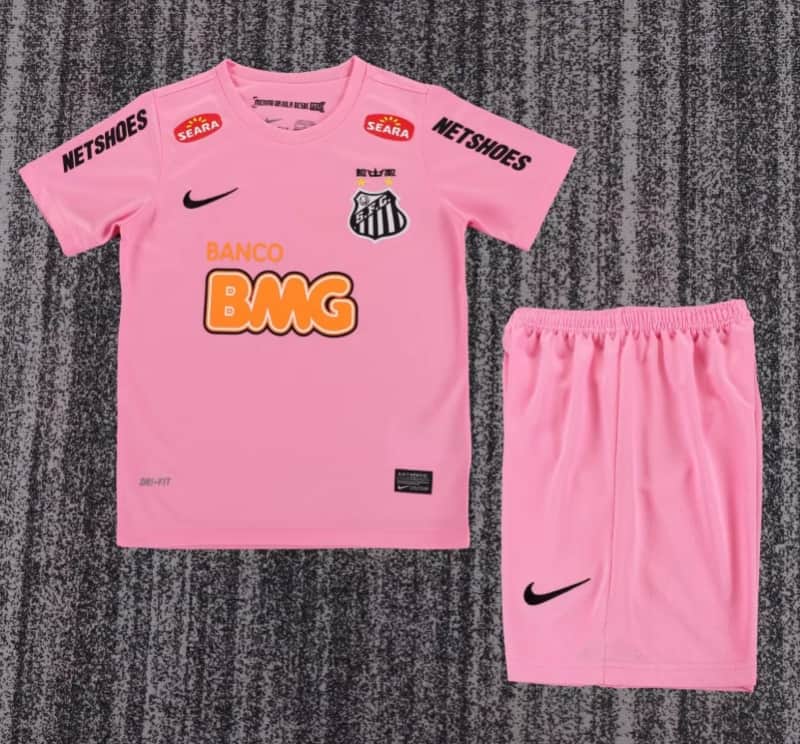 Santos 2012/13 Kids Pink Soccer Jersey And Shorts