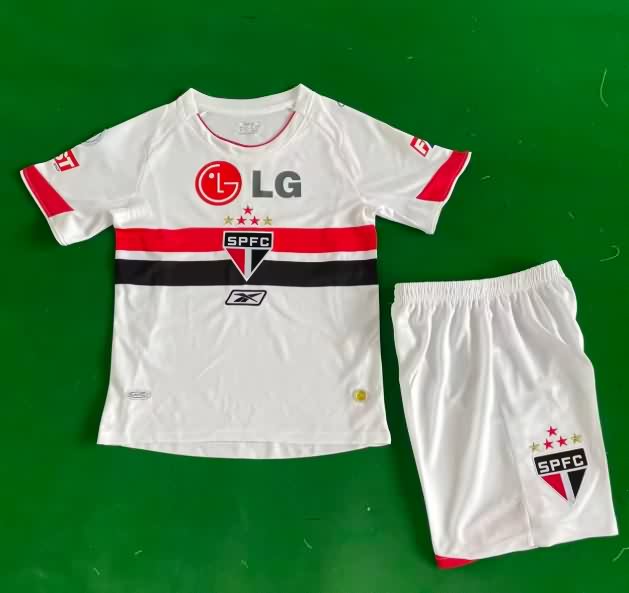 Sao Paulo 2007/08 Kids Home Soccer Jersey And Shorts