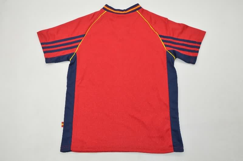 Spain 1998 Kids Home Soccer Jersey And Shorts