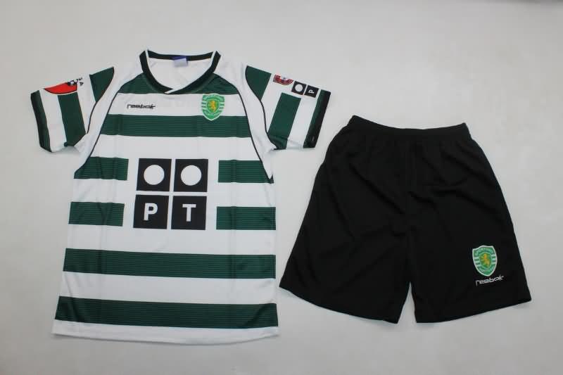 Sporting Lisbon 2002/03 Kids Home Soccer Jersey And Shorts
