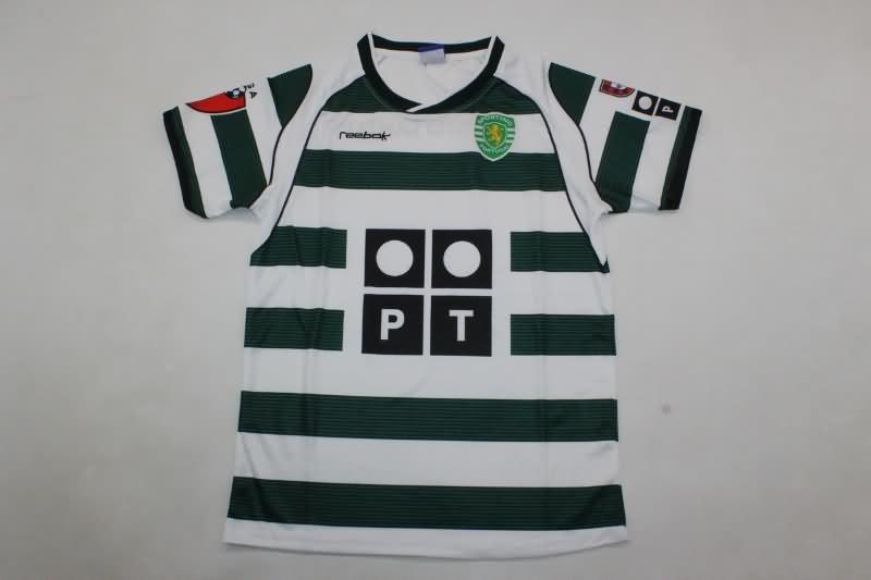 Sporting Lisbon 2002/03 Kids Home Soccer Jersey And Shorts