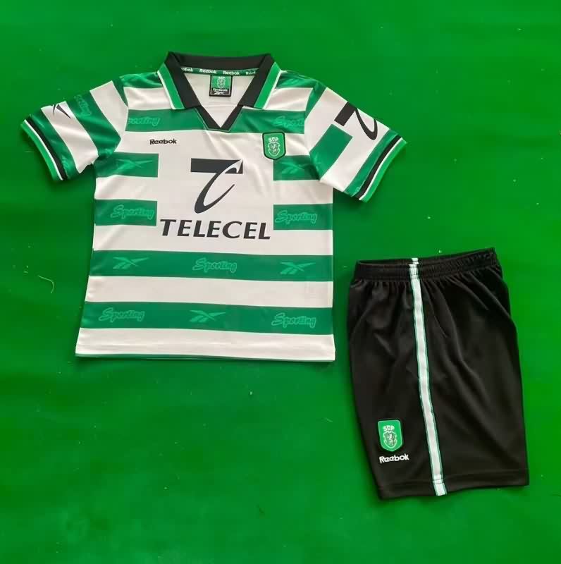 Sporting Lisbon 1999/00 Kids Home Soccer Jersey And Shorts Sporting Lisbon 1999/00 Kids Home Soccer Jersey And Shorts