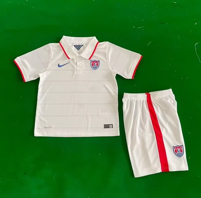 USA 2014 Kids Home Soccer Jersey And Shorts